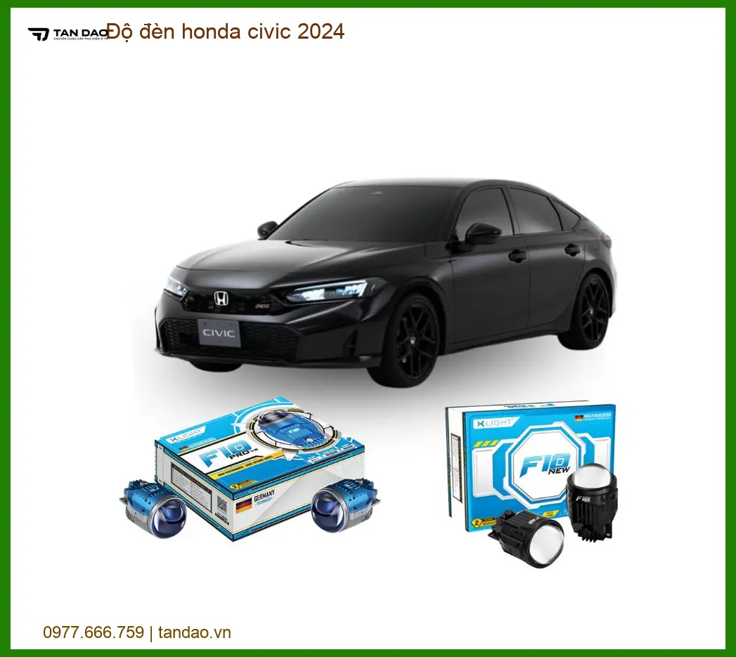 Độ Đèn Bi LED Laser Honda Civic 2024 - Trung Tâm Chính Hãng Uy Tín TPHCM