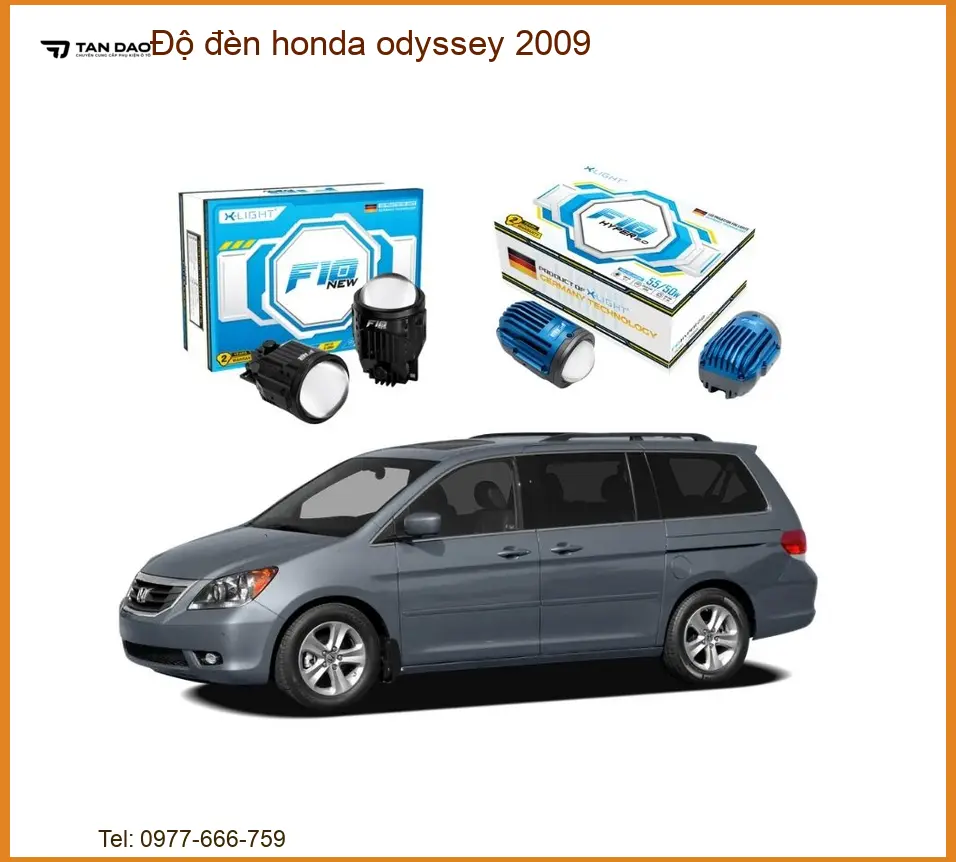 Độ đèn bi xenon/LED Honda Odyssey 2009 - Địa Chỉ Lắp Đặt Chính Hãng TPHCM