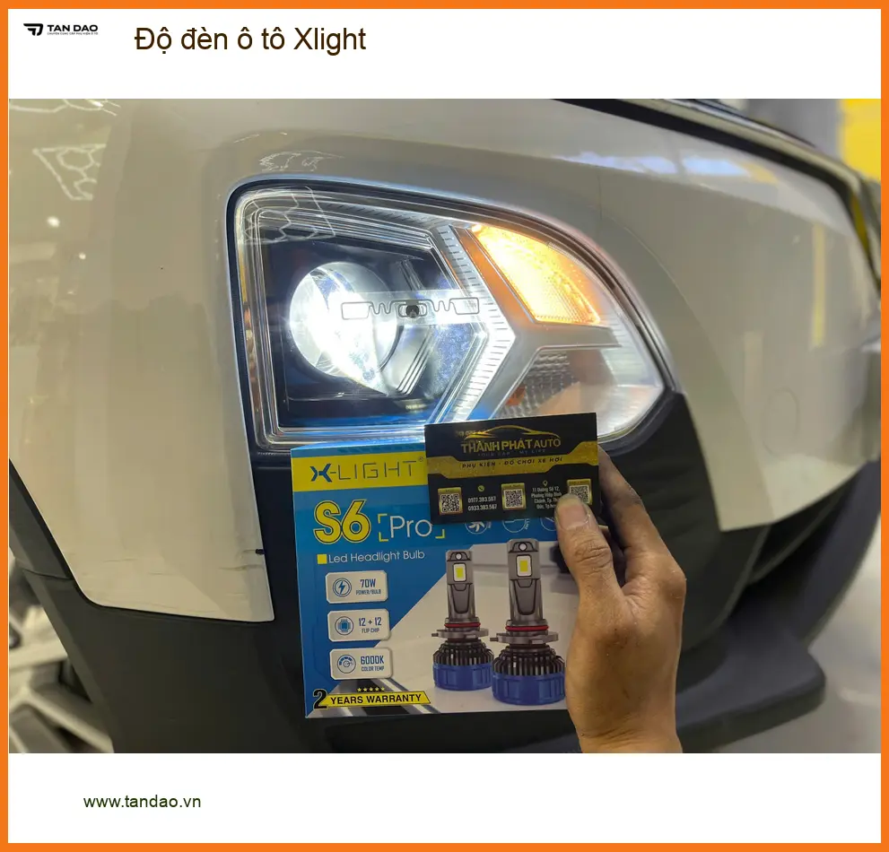 Anh Huy nâng cấp đèn ô tô Xlight cho Mazda 3 tại Quận Tân Phú đi đêm ảnh thực tế 2