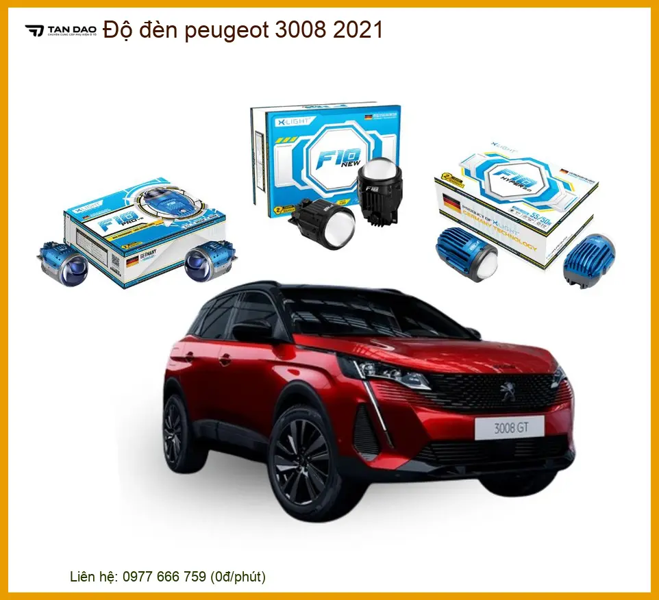 Độ đèn Bi LED Peugeot 3008 2021 - Trung Tâm Lắp Đặt Chính Hãng TPHCM