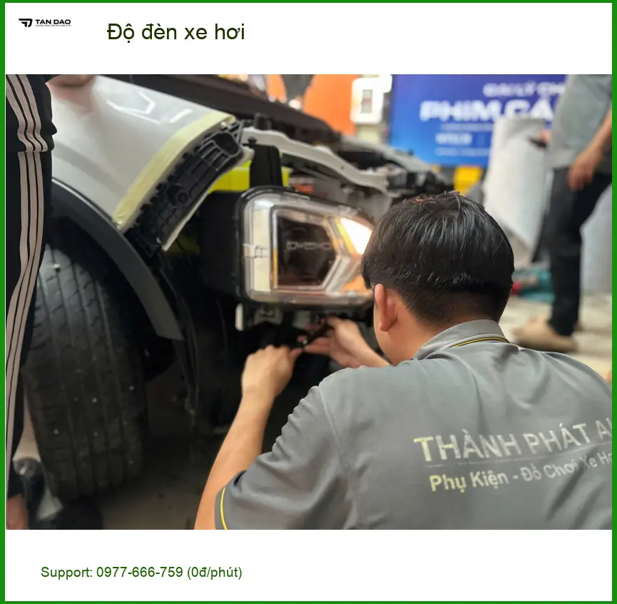 Chú Sơn độ đèn xe hơi Kia K3 tại Quận Thủ Đức vì đèn xe zin quá yếu ảnh thực tế 2
