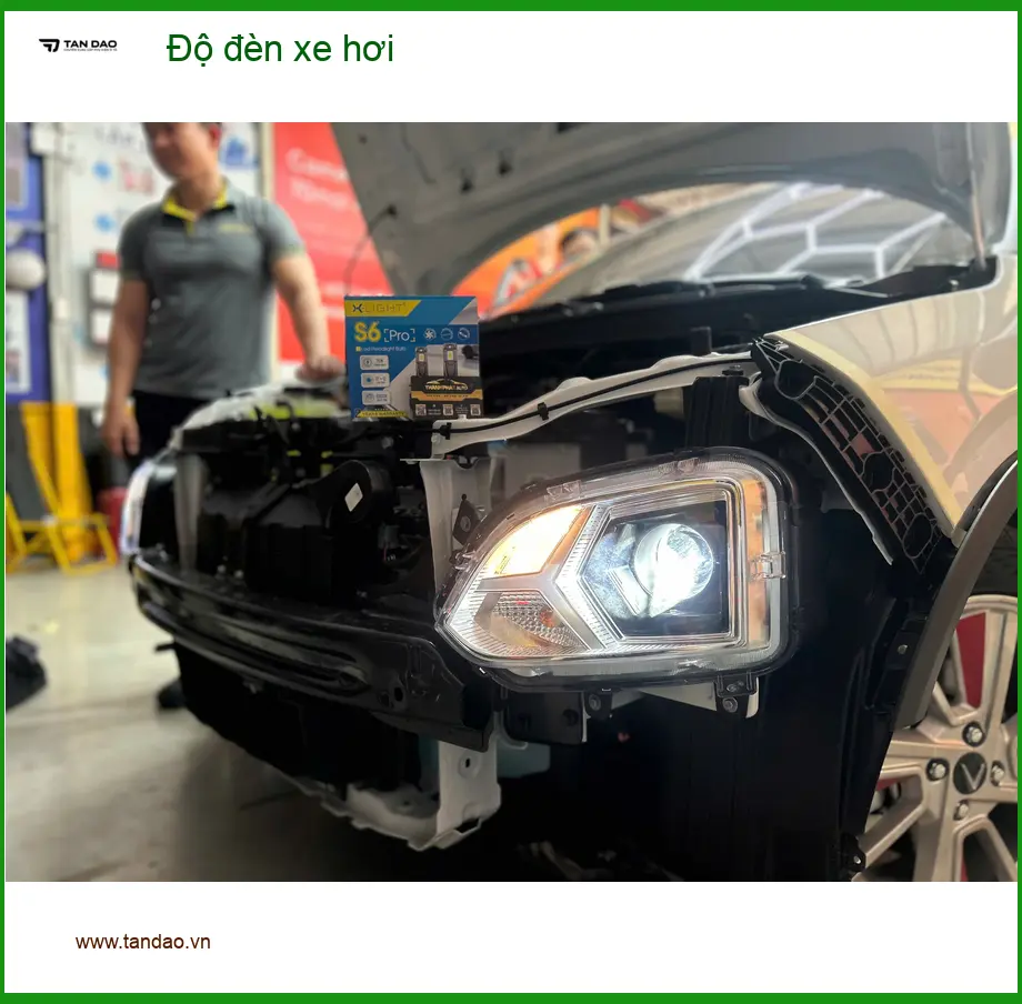 Anh Long độ đèn xe hơi Hyundai Creta tại Quận 2 để cải thiện tầm nhìn ban đêm ảnh thực tế 2