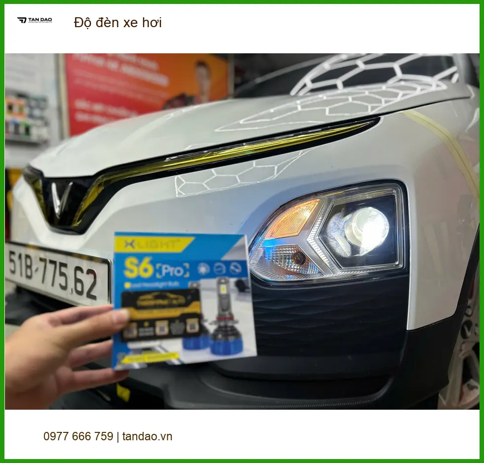 Anh Long độ đèn xe hơi Hyundai Creta tại Quận 2 để cải thiện tầm nhìn ban đêm ảnh thực tế 3