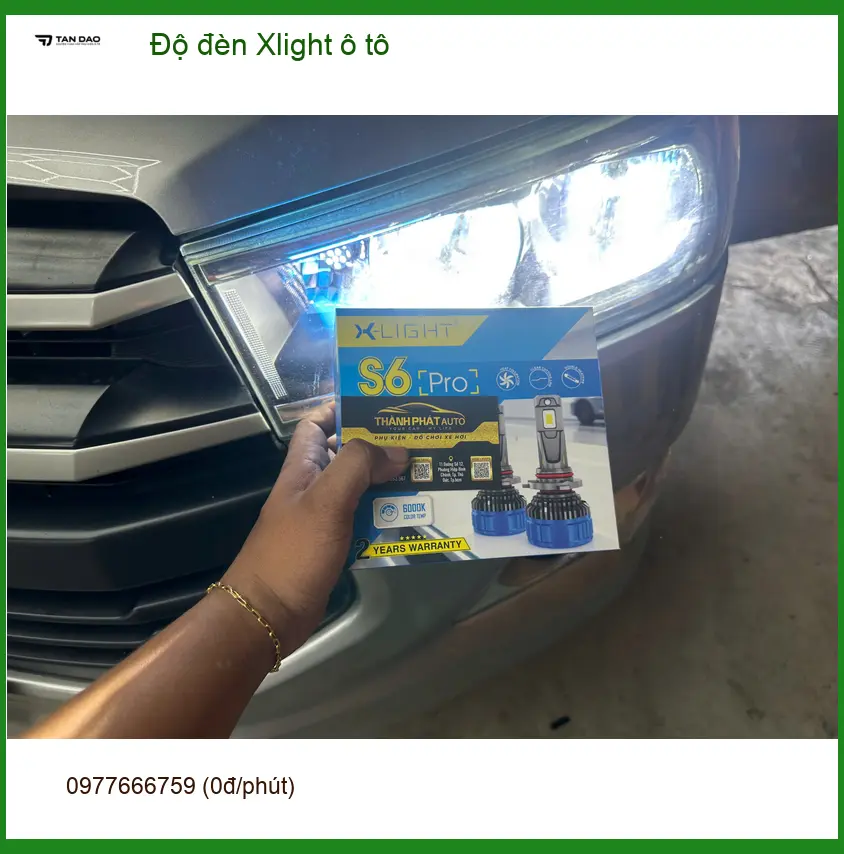Anh Cường độ đèn Xlight ô tô Hyundai Creta ở Quận Bình Thạnh vì đèn zin kém sáng ảnh thực tế 2