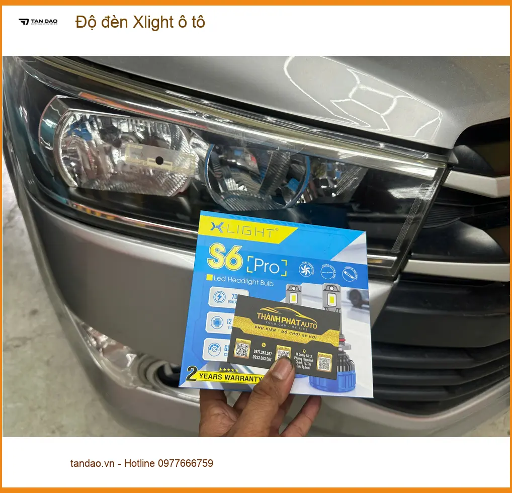 Anh Tuấn Khang độ đèn Xlight ô tô Hyundai Accent tại Gò Vấp để sáng hơn ảnh thực tế 2