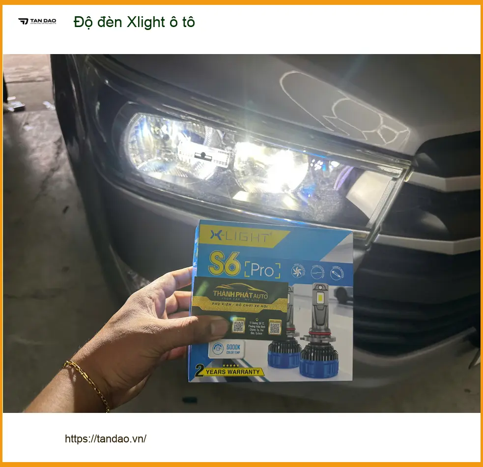 Anh Tuấn Khang độ đèn Xlight ô tô Hyundai Accent tại Gò Vấp để sáng hơn ảnh thực tế 3
