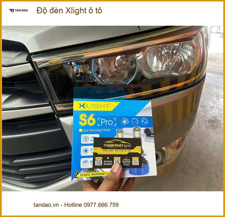 Anh Tuấn Khang độ đèn Xlight ô tô Hyundai Accent tại Gò Vấp để sáng hơn ảnh thực tế 4