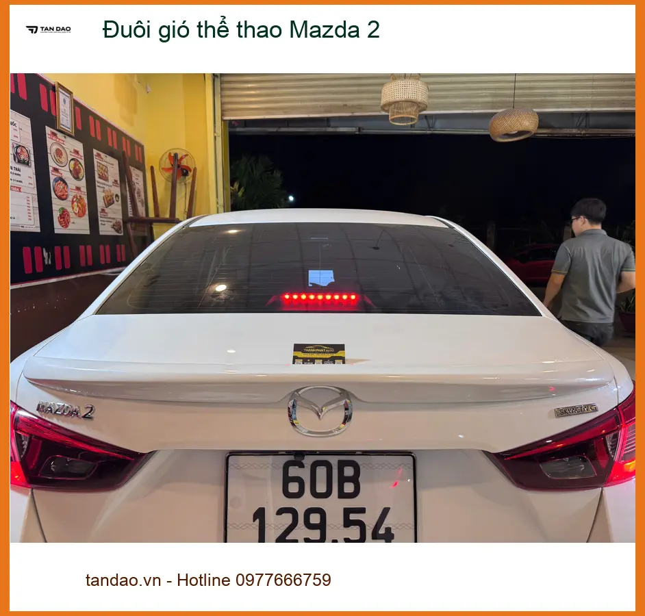 Anh Tài lắp đuôi gió thể thao Mazda 2 tại Hóc Môn để xe thêm cá tính và mạnh mẽ hơn ảnh thực tế 4