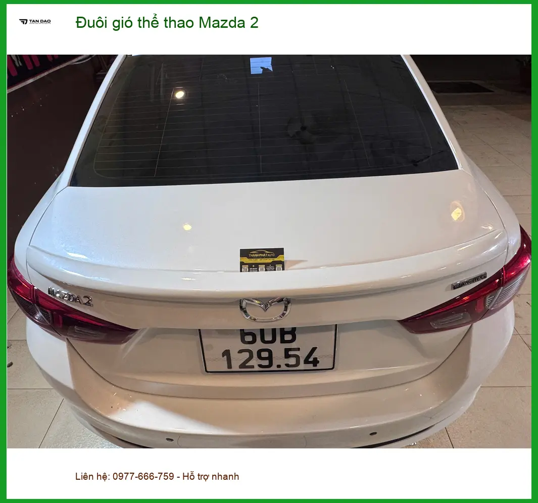 Anh Tùng độ đuôi gió thể thao Mazda 2 tại Quận 12 vì muốn xe thêm nổi bật ảnh thực tế 4