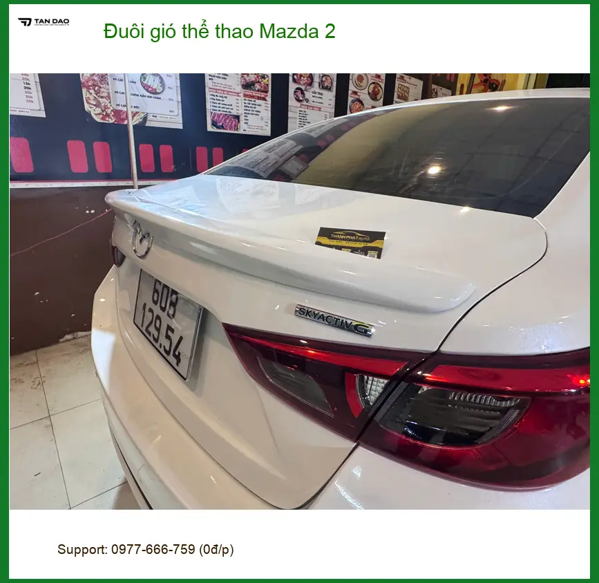 Anh Khải lắp đuôi gió thể thao cho Mazda 2 ở Quận 1 để xe trông cá tính hơn ảnh thực tế 5