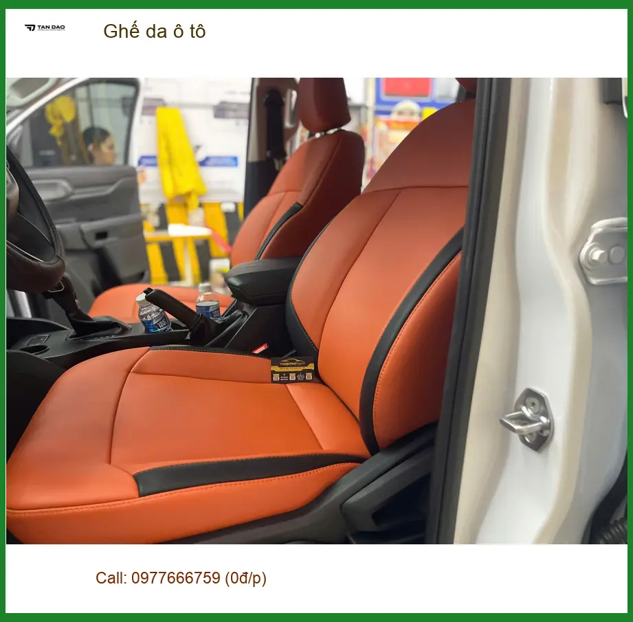 Anh Minh bọc ghế da ô tô Hyundai Santa Fe tại Quận Thủ Đức để nội thất xe luôn sạch đẹp ảnh thực tế 4