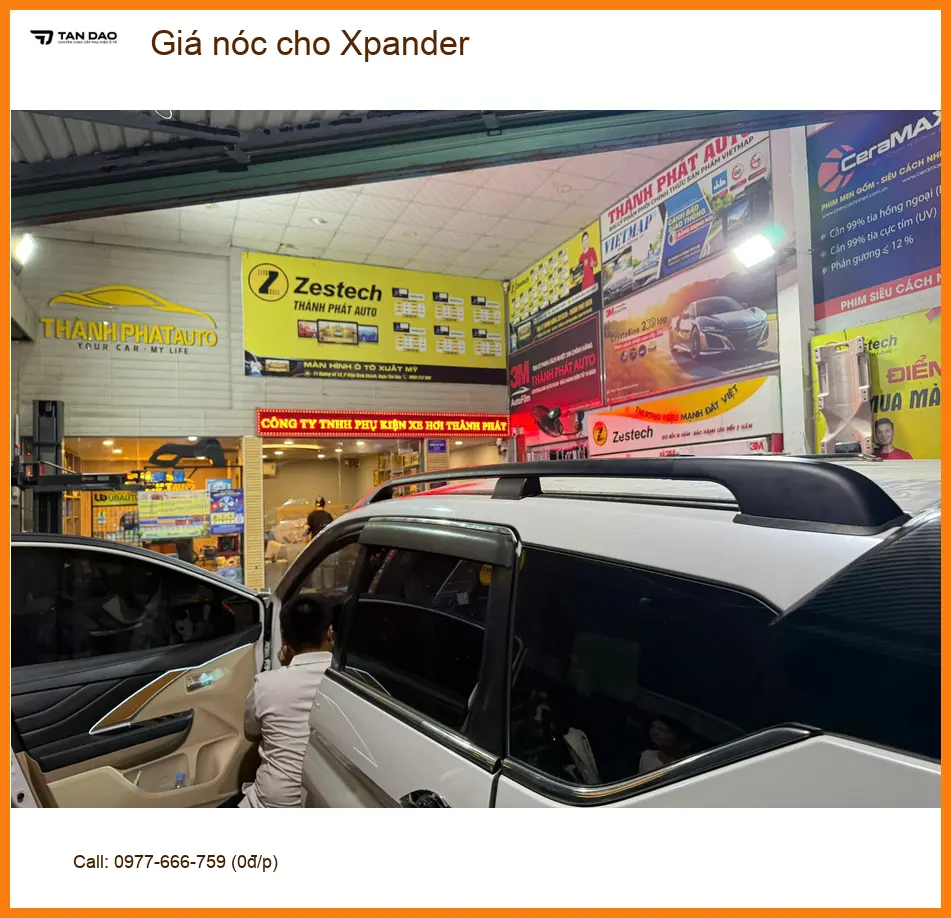 Anh Tùng lắp giá nóc cho Xpander tại Quận Thủ Đức để chở đồ đi du lịch ảnh thực tế 2
