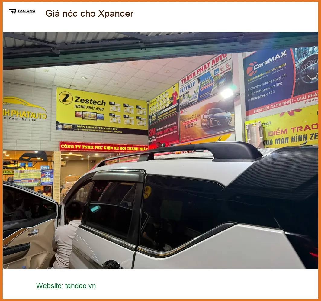 Anh Tùng lắp giá nóc cho Xpander tại Quận Thủ Đức để chở đồ đi du lịch ảnh thực tế 4
