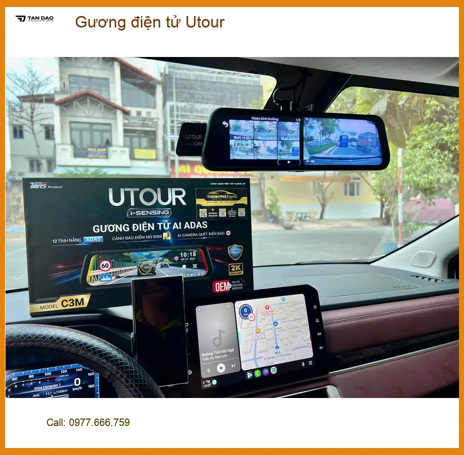 Anh Khánh lắp Gương điện tử Utour cho Hyundai Elantra ở Quận 12 ảnh thực tế 3