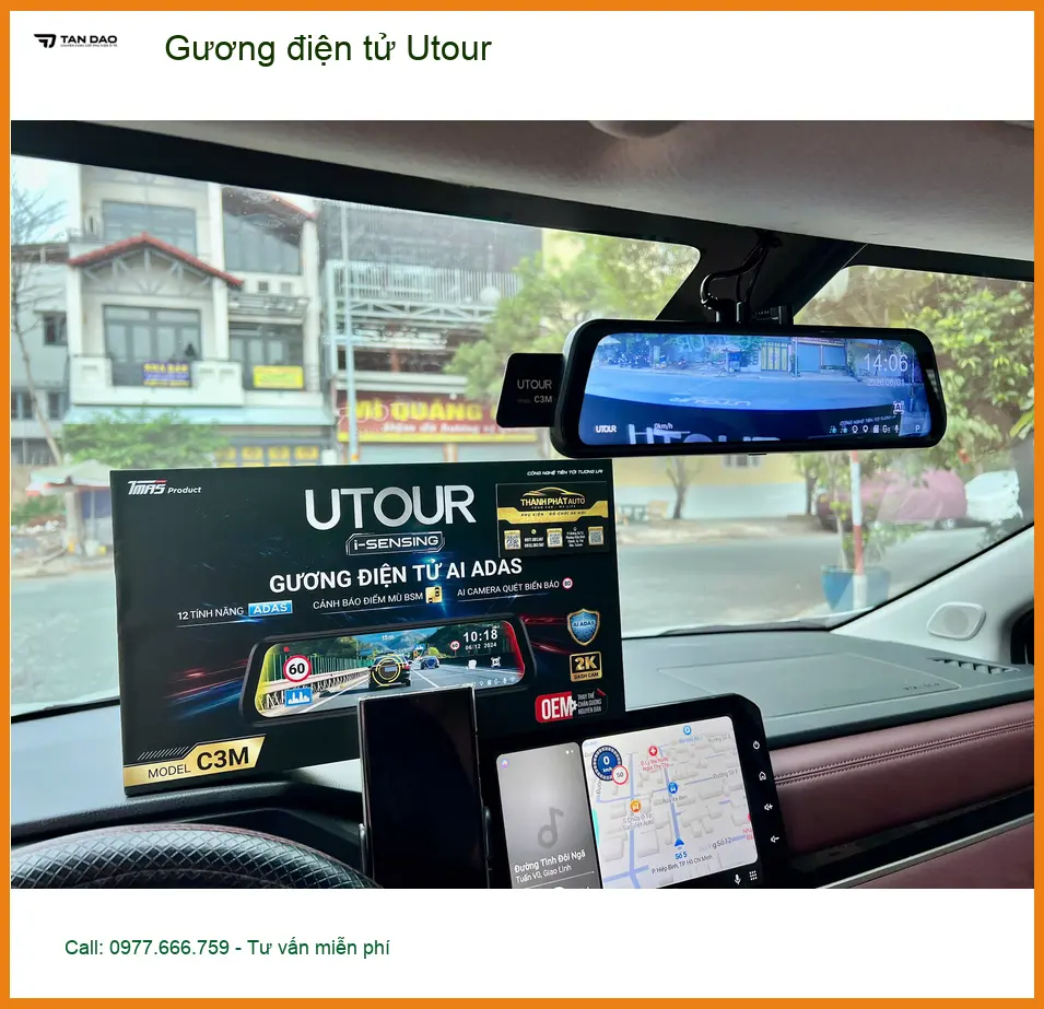 Anh Khánh lắp Gương điện tử Utour cho Hyundai Elantra ở Quận 12 ảnh thực tế 4