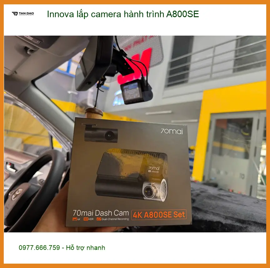 Anh Vĩnh lắp camera hành trình A800SE cho Innova tại Quận 6 ảnh thực tế 4