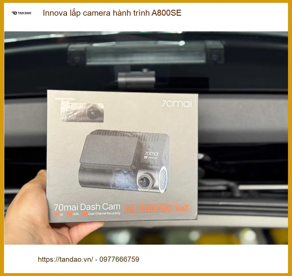 Anh Tấn lắp camera hành trình A800SE cho Innova tại Quận Gò Vấp ảnh thực tế 4