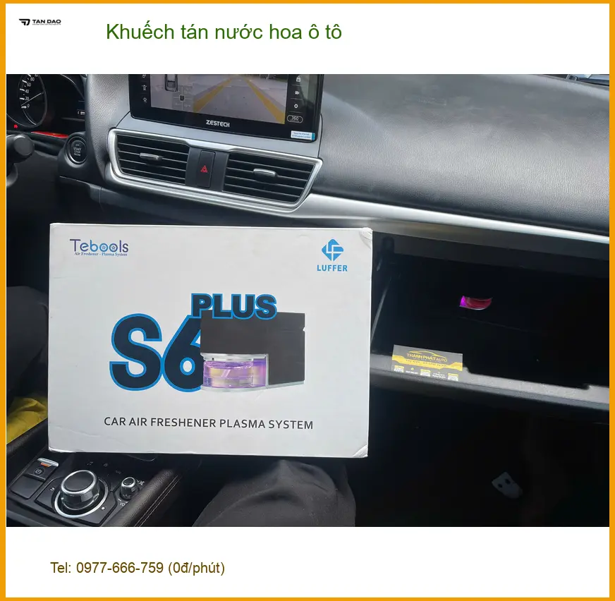 Anh Tùng lắp khuếch tán nước hoa ô tô Mazda CX-5 ở Hóc Môn để khử mùi xe ảnh thực tế 2