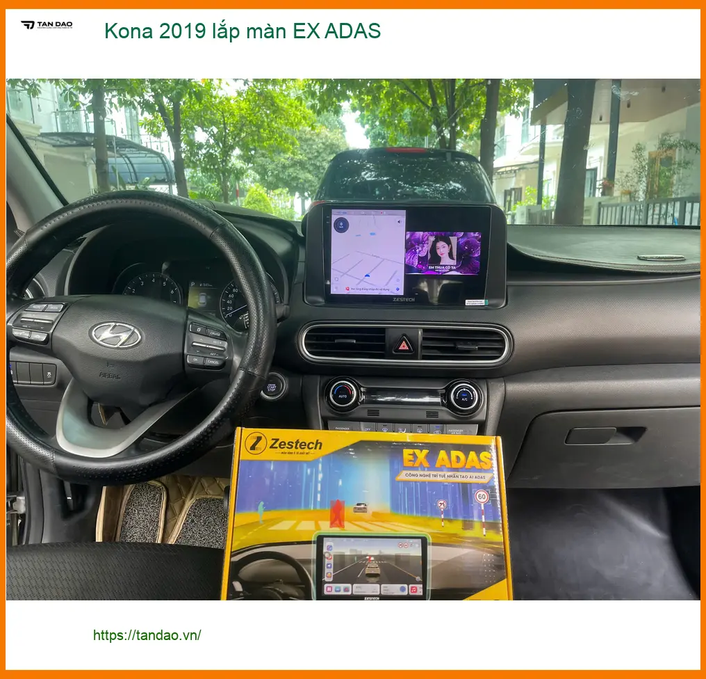 Chú Minh nâng cấp màn hình EX ADAS cho Kona 2019 Quận 6 an toàn đường xa ảnh thực tế 2
