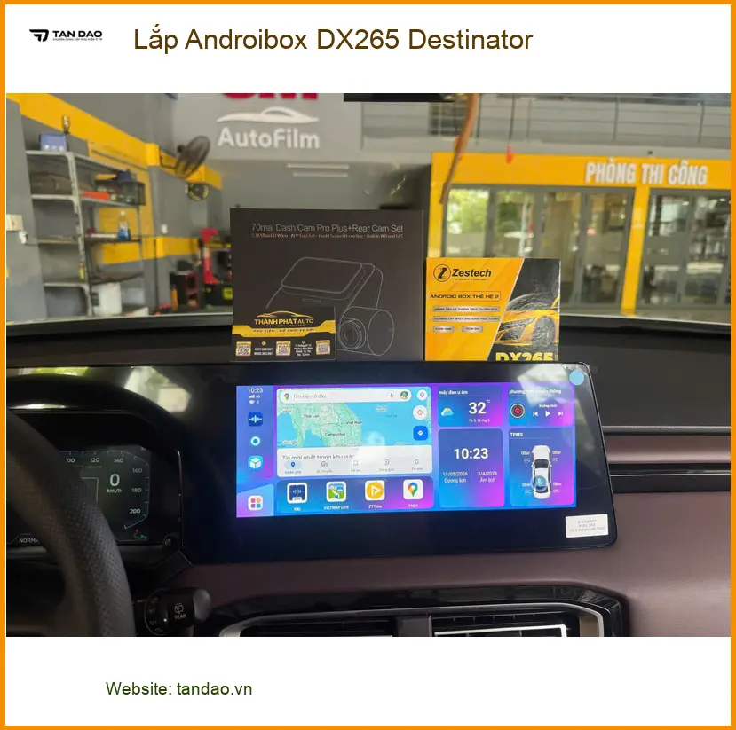 Anh Khang lắp Androibox DX265 Destinator cho Outlander tại Cần Giờ ảnh thực tế 2
