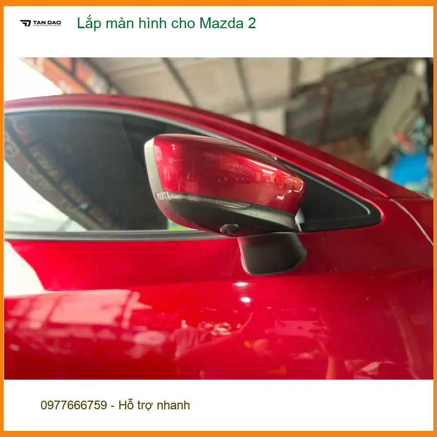 Chị Thảo lắp màn hình cho Mazda 2 tại Quận 7 để tiện dẫn đường và giải trí trên xe ảnh thực tế 4