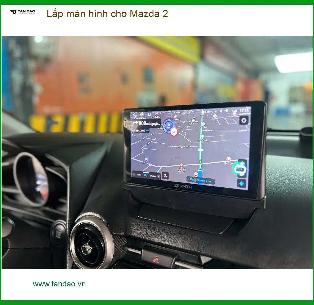 Anh Kiên lắp màn hình Android cho Mazda 2 tại Quận Nhà Bè để tiện dẫn đường và giải trí ảnh thực tế 4