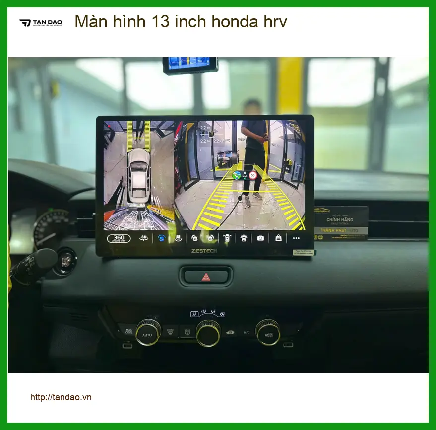 Chị Yến lắp màn hình 13 inch cho Honda HR-V tại Quận 10 vì màn zin không đủ lớn ảnh thực tế 5