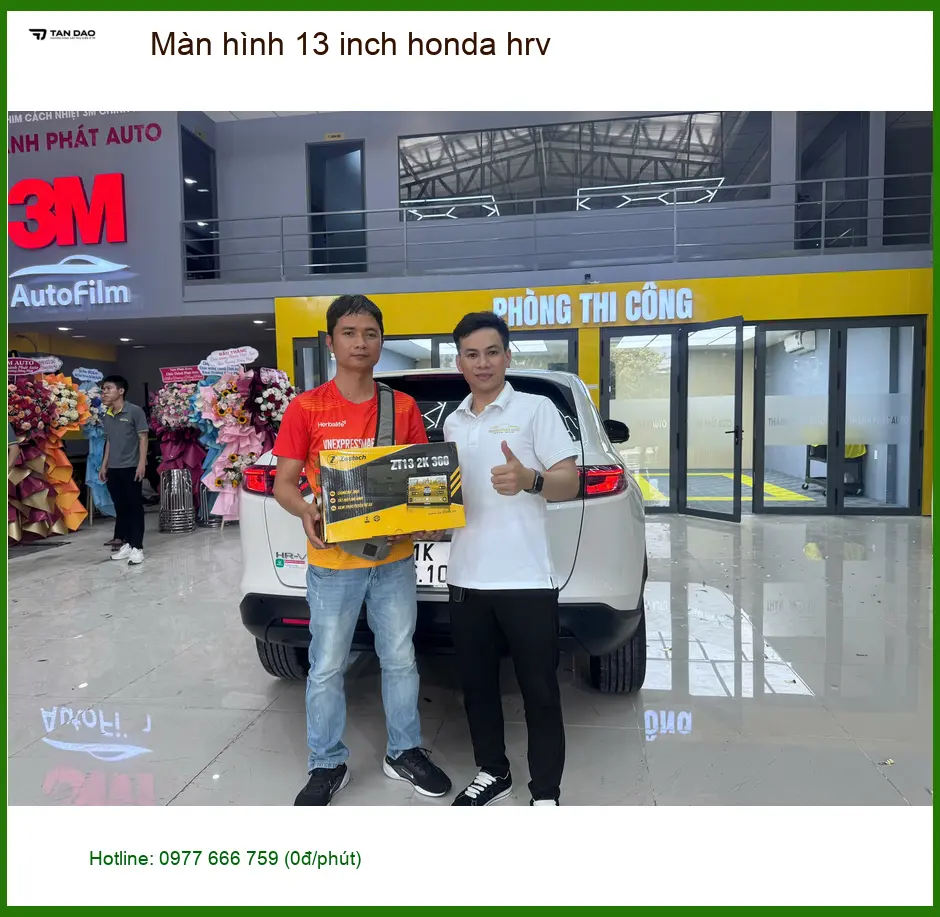 Chị Thanh lắp màn hình 13 inch Honda HR-V tại Quận Phú Nhuận ảnh thực tế 3