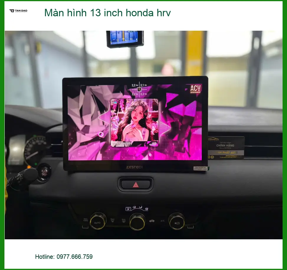 Chị Thảo lắp màn hình 13 inch Honda HR-V Quận Tân Bình giá tốt ảnh thực tế 2