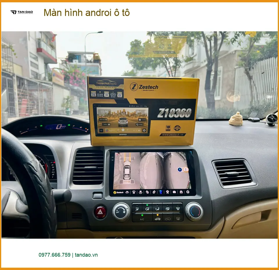 Chị Thảo lắp màn hình Android ô tô cho Hyundai Accent tại Quận 6 để giải trí tốt hơn