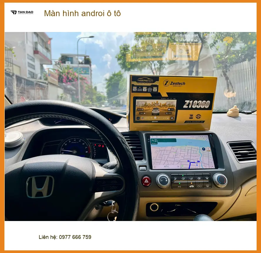Chị Thảo lắp màn hình Android ô tô cho Hyundai Accent tại Quận 6 để giải trí tốt hơn ảnh thực tế 3