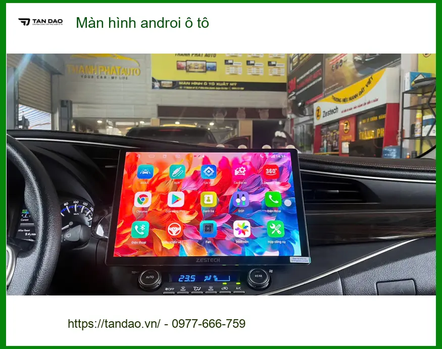 Anh Minh nâng cấp Màn hình android ô tô cho VinFast Lux A tại Phú Nhuận ảnh thực tế 4