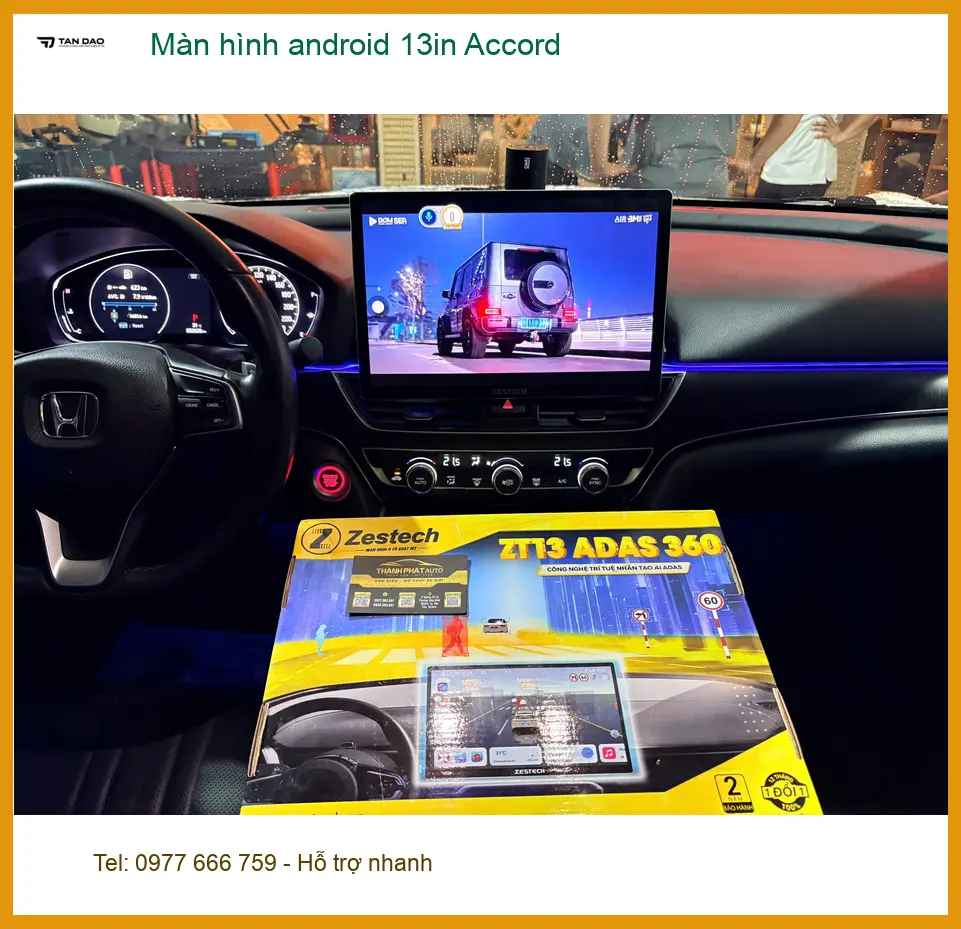 Anh Quang lắp màn hình Android 13in Accord tại Quận 1 tiện lợi hơn ảnh thực tế 4