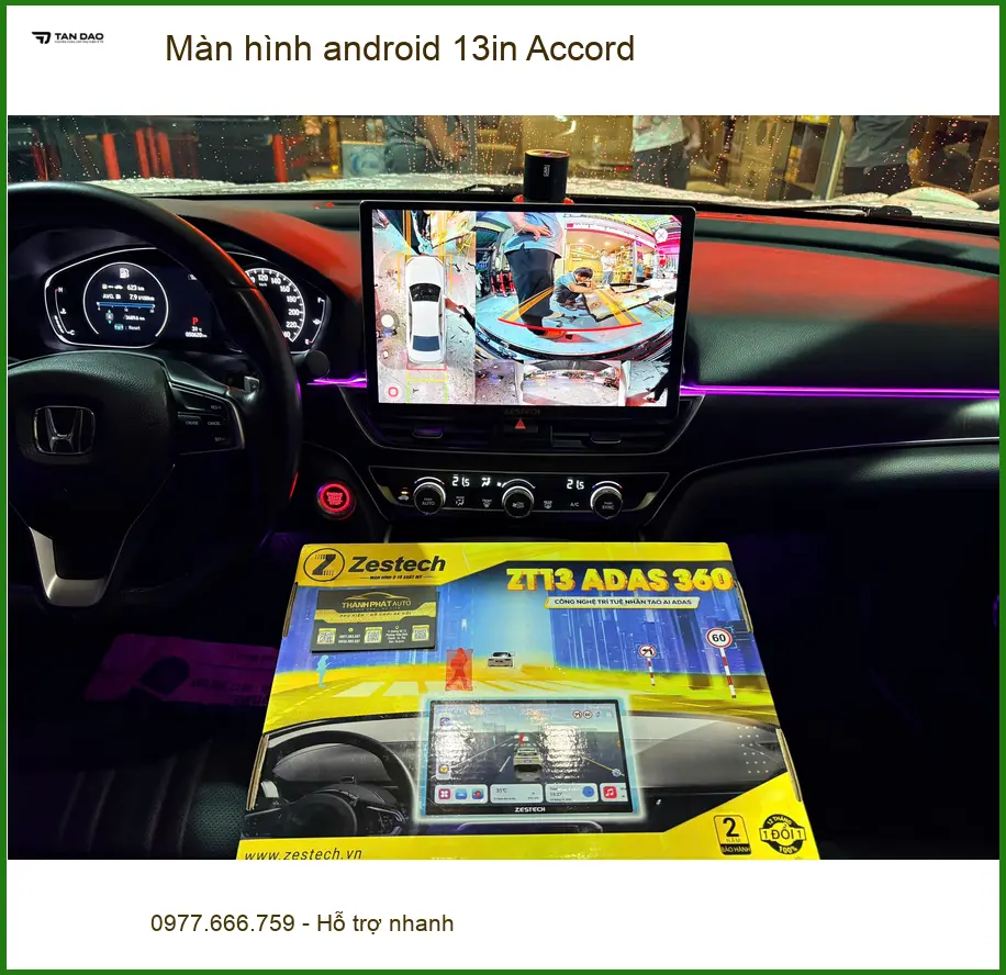Anh Minh lắp màn hình Android 13 inch cho Honda Accord tại Quận 2 ảnh thực tế 2
