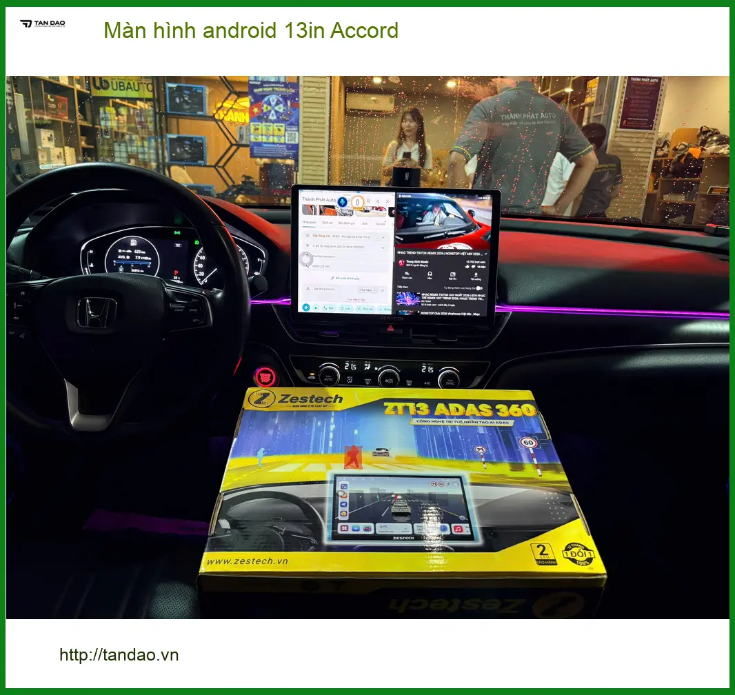 Anh Minh lắp màn hình Android 13 inch cho Honda Accord tại Quận 2 ảnh thực tế 4