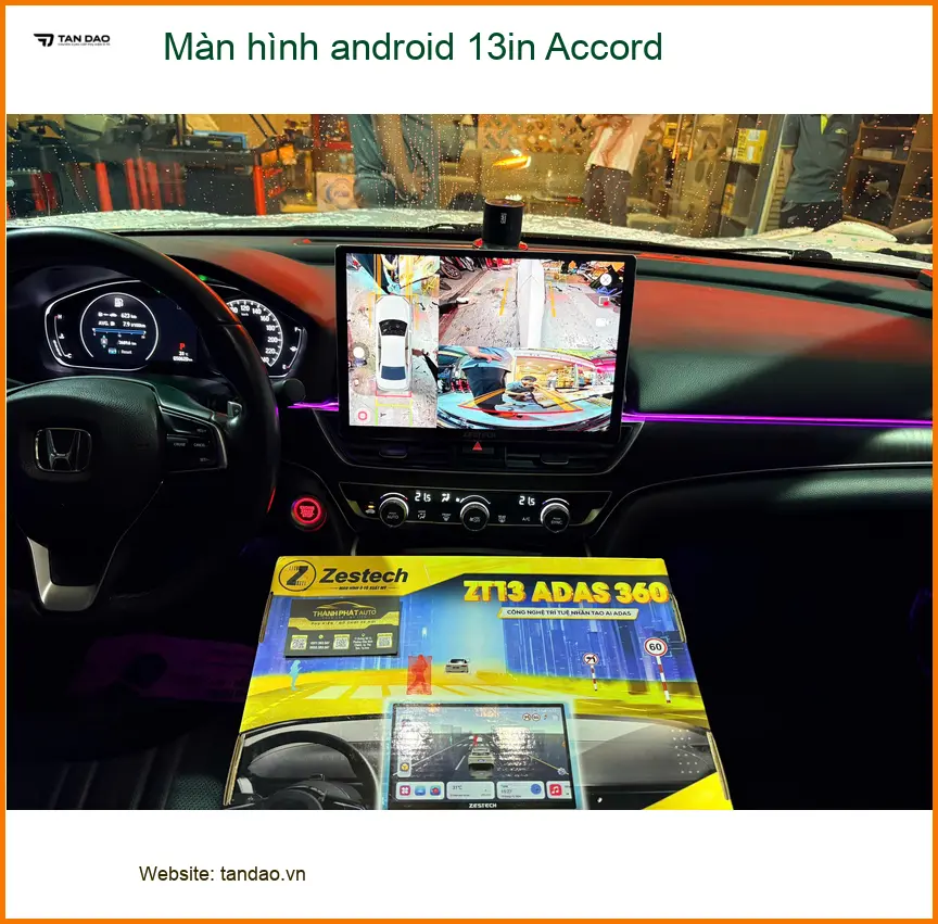 Anh Khải nâng cấp màn hình Android 13 inch cho Accord tại Bình Chánh