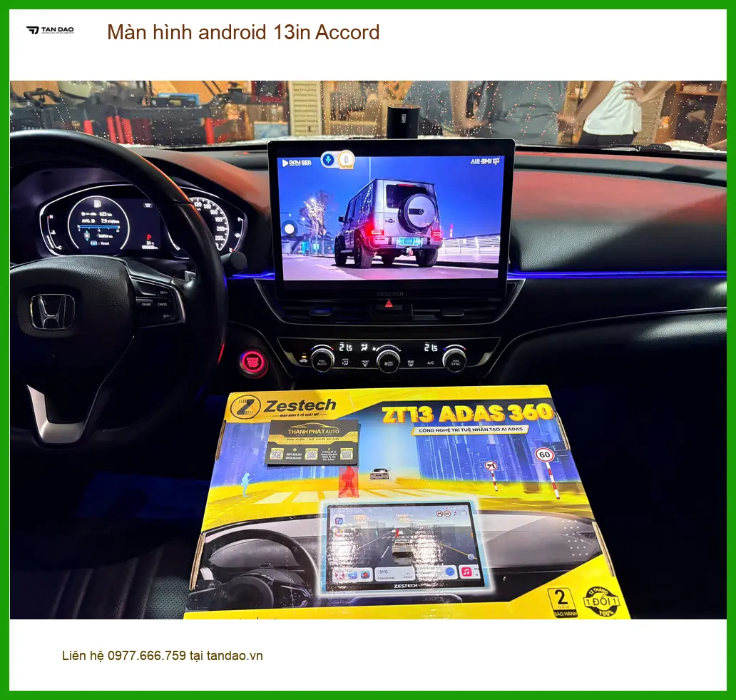 Anh Minh nâng cấp màn hình android 13in Accord tại Quận 3 để nâng tầm tiện ích giải trí ảnh thực tế 3