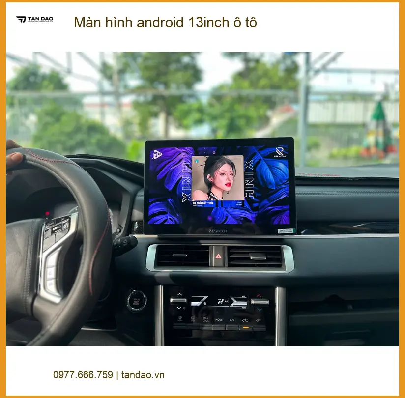 Anh Minh lắp màn hình Android 13inch cho Hyundai Accent tại Thủ Đức ảnh thực tế 2