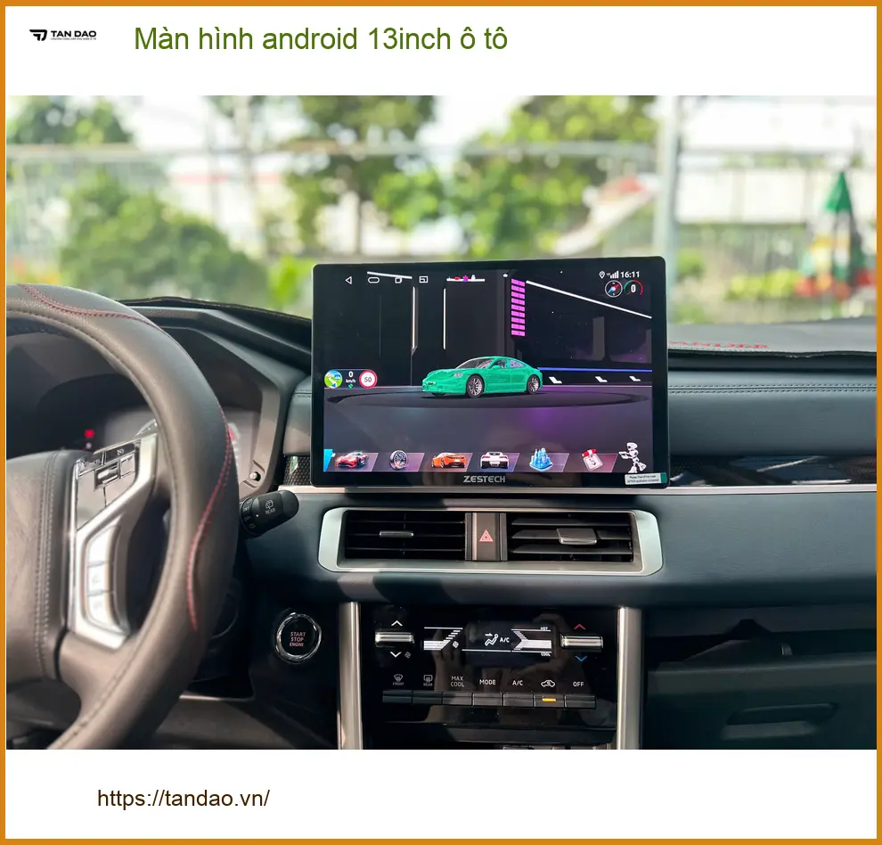 Anh Minh lắp màn hình Android 13inch cho Hyundai Accent tại Thủ Đức ảnh thực tế 5