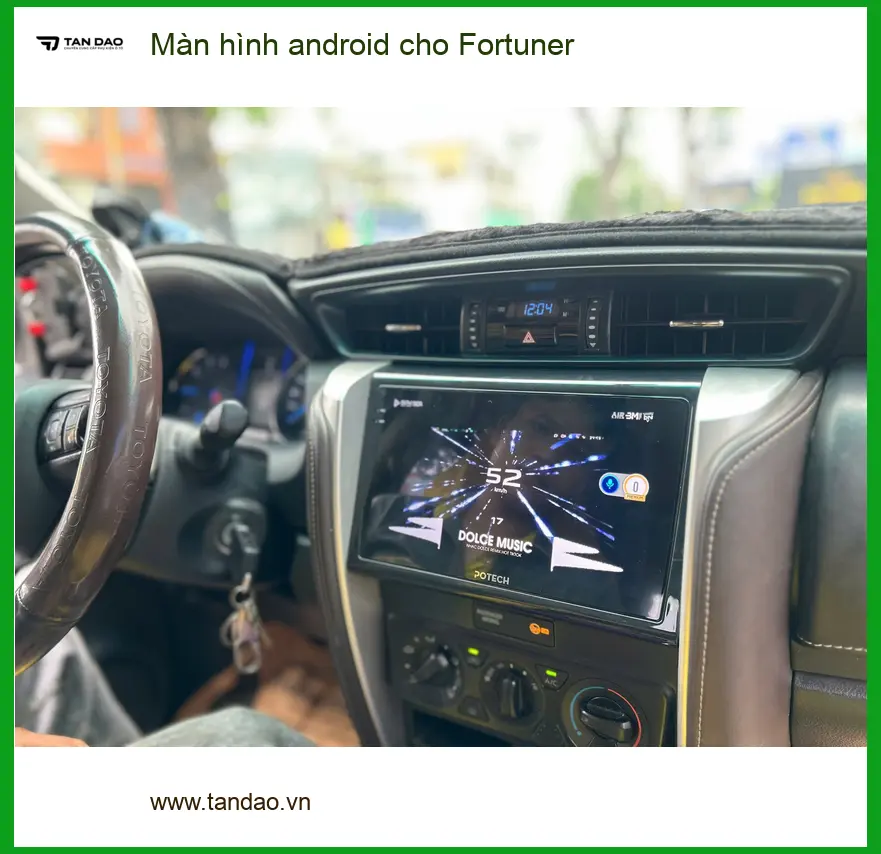 Anh Trung lắp màn hình Android cho Fortuner tại Gò Vấp để giải trí và chỉ đường ảnh thực tế 2