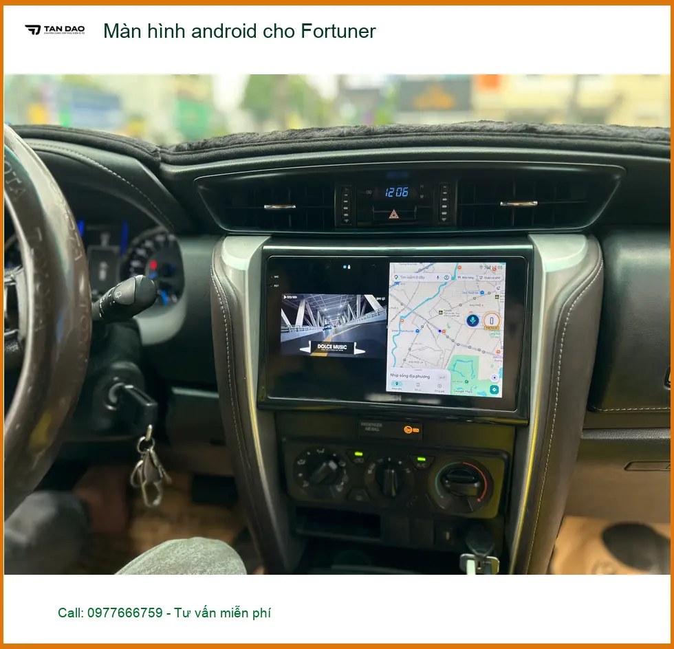 Anh Trung lắp màn hình Android cho Fortuner tại Gò Vấp để giải trí và chỉ đường ảnh thực tế 3