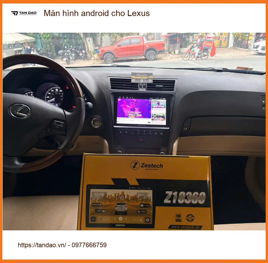 Chị Thảo nâng cấp màn hình Android cho Lexus tại Thủ Đức để có nhiều tính năng thông minh hơn ảnh thực tế 4