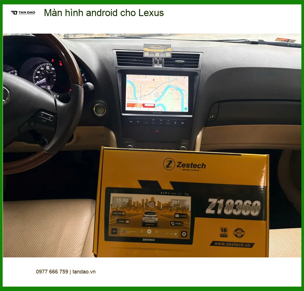 Anh Đức Hùng lắp màn hình Android cho Lexus ES300h tại Hóc Môn vì màn hình zin quá nhỏ ảnh thực tế 4