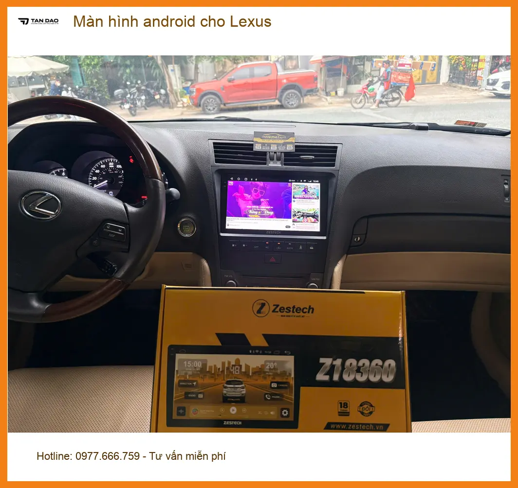 Anh Đức Hùng lắp màn hình Android cho Lexus ES300h tại Hóc Môn vì màn hình zin quá nhỏ ảnh thực tế 5