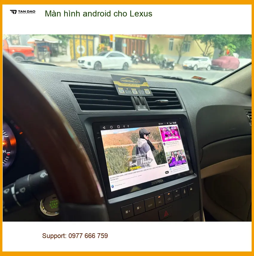 Chị Thư nâng cấp màn hình android Lexus LX570 Quận 9, thay màn hình cũ ảnh thực tế 3