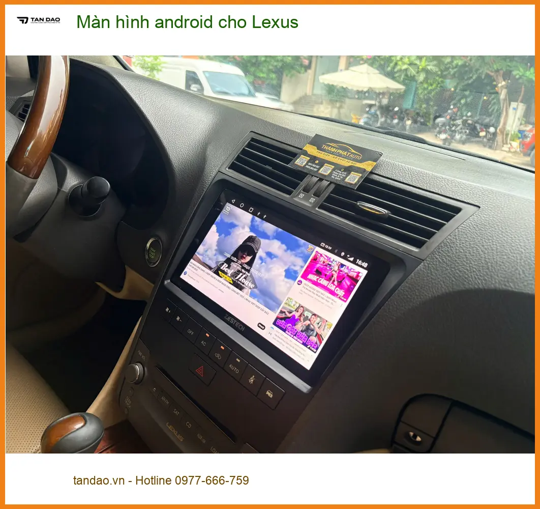 Chị Thư nâng cấp màn hình android Lexus LX570 Quận 9, thay màn hình cũ ảnh thực tế 4