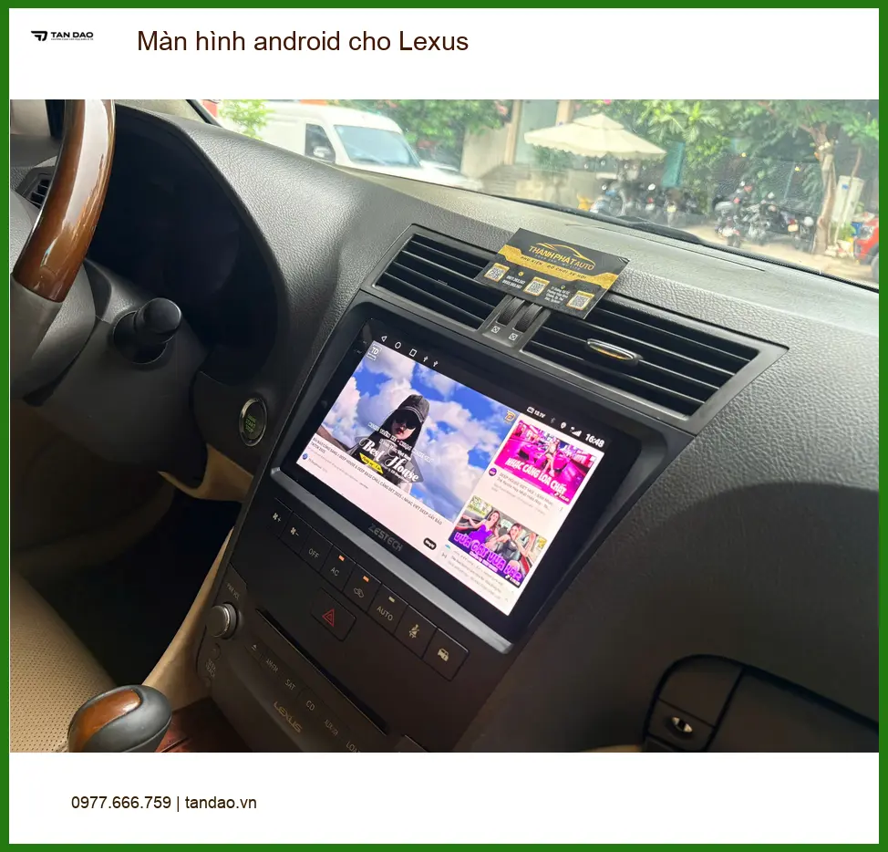 Cô Thanh Lan lắp màn hình Android cho Lexus NX 300 ở Nhà Bè ảnh thực tế 2