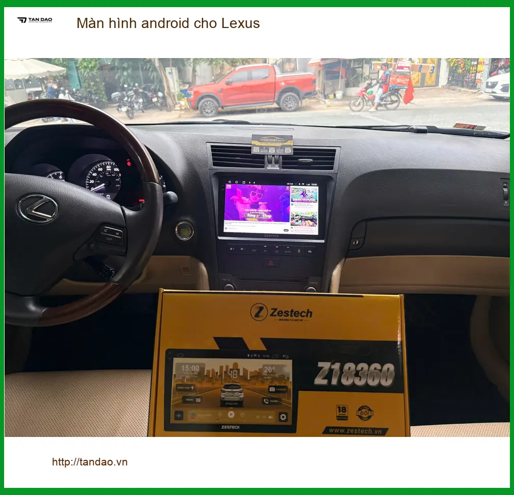 Cô Thanh Lan lắp màn hình Android cho Lexus NX 300 ở Nhà Bè ảnh thực tế 3