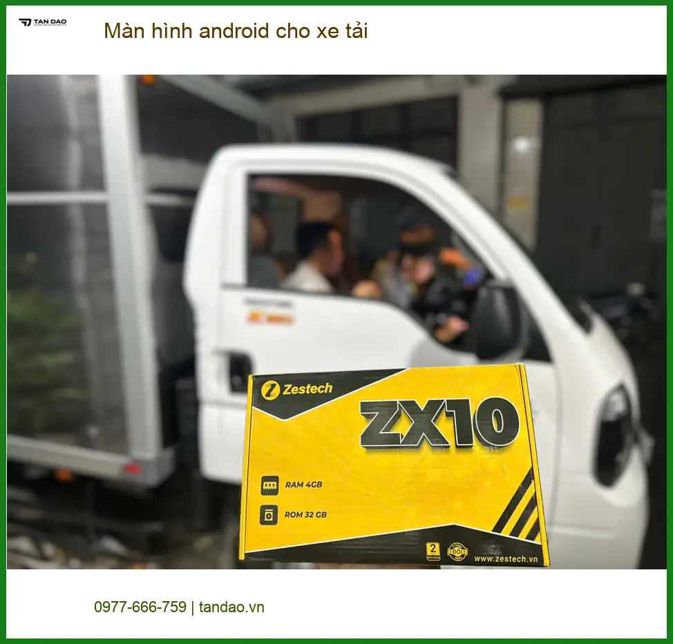 Anh Long nâng cấp màn hình Android cho xe tải tại Quận Gò Vấp ảnh thực tế 2