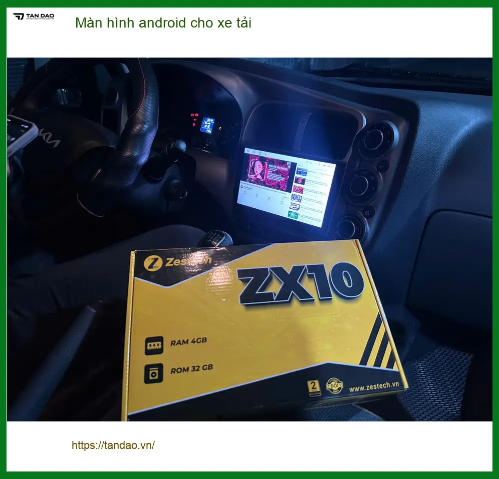 Anh Huy lắp màn hình Android cho xe tải Isuzu QKR tại Củ Chi để có bản đồ và giải trí tốt hơn ảnh thực tế 3